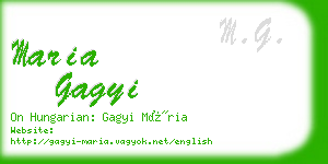 maria gagyi business card